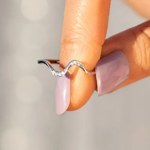 Miniatura 4 de STORYJEWELLERY Friendship Wave Ring, Best Friend Rings, Silver Ocean Wave Ring for Women, Best Friend Birthday Gifts for Women, Friendship Gifts for
