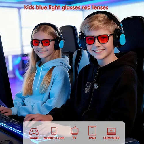 Miniatura 2 de Lentes de bloqueo de luz azul para niños y niñas, TR90, irrompibles, antirreflejos, UV400 de 2 a 18 años 1 Par Mix-Y