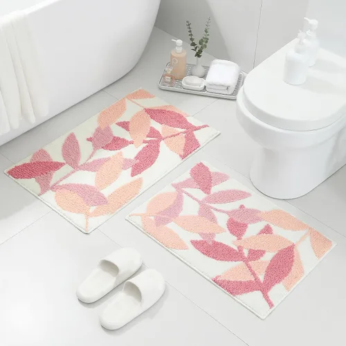 Miniatura 15 de Gibelle Alfombra de baño azul, antideslizante, fuerte y absorbente de agua, tapete de baño de microfibra de felpa, lavable a máquina, tapete