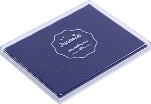 Miniatura 6 de Almohadilla de tinta de 5 x 4 pulgadas para manualidades, almohadilla de sello grande para sellos de goma, pintura de dedos (negro)