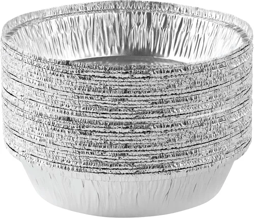 Miniatura 15 de PLASTICPRO - Sartén redonda de aluminio desechable de 7 pulgadas, apta para congelador y horno - Para hornear, cocinar, almacenamiento, asar