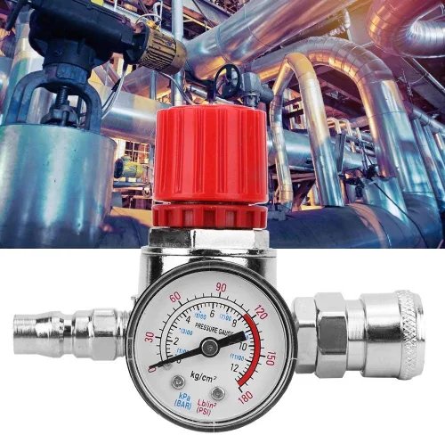 Miniatura 4 de Regulador de presión del compresor de aire con indicador de dial, válvula de control ajustable de aleación de zinc para accesorios