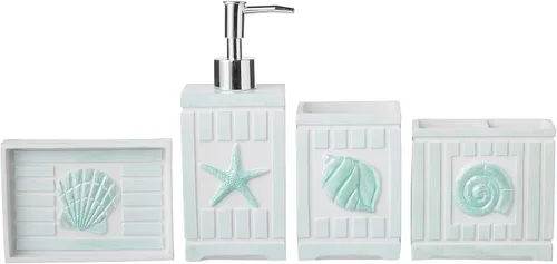 Miniatura 2 de Sweet Home Collection - Colección de accesorios de baño, diseños únicos decorativos y hermosos para decoración de baño, dispensador de loción/jabón