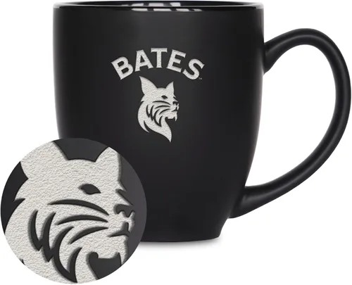 Miniatura 392 de Rico Industries - Taza de cerámica mate negra con grabado láser estándar de 15oz para NCAA (escuelas T & U) - Para bebidas calientes o frías