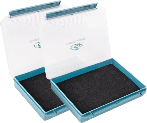 Miniatura 8 de SF Caja de Aparejos de Pesca Bandeja 3600 Espuma Ranurada Estuche Doble Hebilla Abierto Caja de Plástico Jig Cabezas Anzuelos Spinners Cucharas