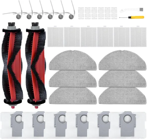 Miniatura 13 de 27 piezas Qrevo Curv 2 accesorios de repuesto compatibles con aspiradora robot Qrevo Curv 2 Flow, 1 juego de cepillo principal, 1 fregona