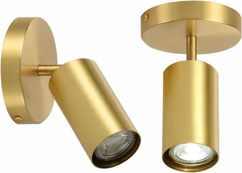 Miniatura 9 de BOKT Luminarias de pista LED de 5 luces para techo dorado moderno, foco de 5 direcciones, iluminación interior de pista lineal vintage de mediados 5