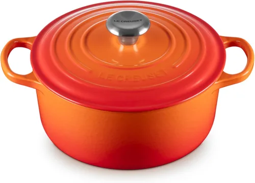 Miniatura 57 de Le Creuset Horno holandés redondo de hierro fundido esmaltado, 4.5 cuartos de galón, Marsella Marseille