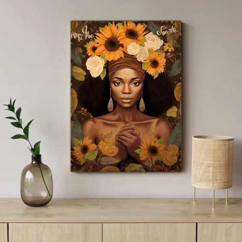 Miniatura 144 de Arte de pared afroamericano, decoración de rey y reina bailarín negro para sala de estar, arte de pareja de amor negro para dormitorio, lienzo