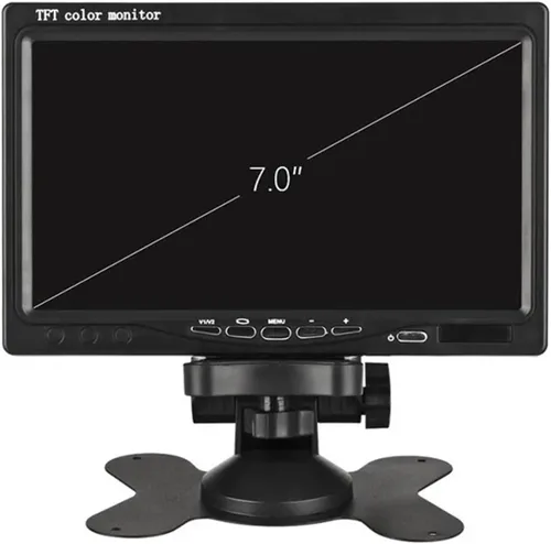Cámara de marcha atrás inalámbrica para vehículos, monitor LCD de 7 pulgadas para camiones, autobús, caravana, remolque, excavadora, monitor de
