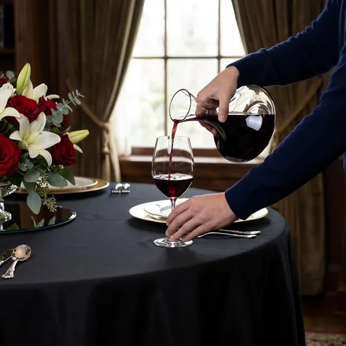 Miniatura 5 de Restaurantware Table Tek - Manteles redondos de 120 pulgadas para boda, 10 manteles redondos de poliéster negro, lavables, sin arrugas