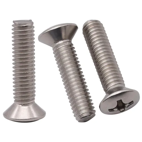Miniatura 9 de Tornillos de máquina Phillips de cabeza ovalada de 1/4-20 x 1 (30 unidades), acero inoxidable 304 18-8, tornillos de cabeza avellanada elevados