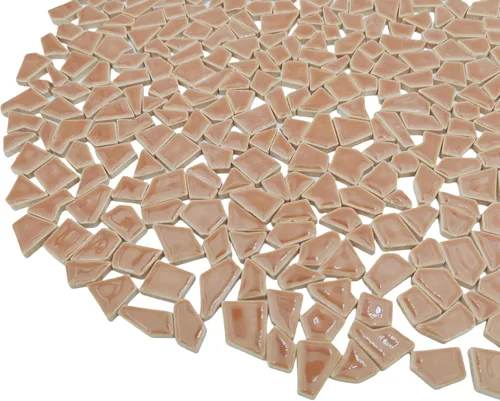 Miniatura 21 de Azulejos de mosaico de cerámica irregulares de 1.1 libras, piezas de mosaico, piedras para hacer mosaicos, manualidades, pasatiempos, artes, Amarillo