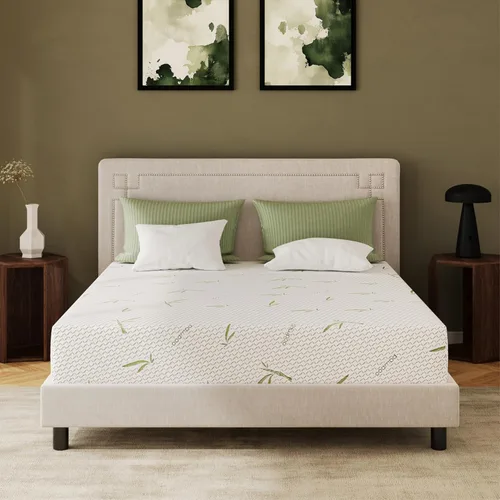 Miniatura 10 de EGOHOME Colchón de tamaño individual de 8 pulgadas, espuma viscoelástica de gel de té verde refrescante para aliviar la presión, soporte firme