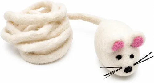 Miniatura 17 de Glaciart One Mini juguete de fieltro para gatos, tamaño de gatito y gato pequeño, juguete de lana natural, juguete interactivo suave y mullido