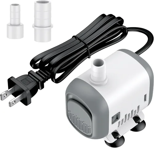Miniatura 9 de Pawfly Bomba de fuente pequeña, bomba de agua sumergible de 130 GPH para fuente, mini bomba de agua de 8 W con elevación alta de 2.6 pies, bomba