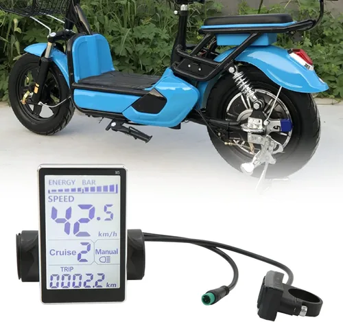 Miniatura 4 de Pantalla de panel LCD M5, pantalla LCD EBike, Medidor LCD de bicicleta eléctrica 5 pines 24V 36V 48V 60V Universal E Scooter M5 Pantalla de panel