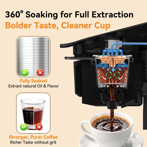 Miniatura 3 de CAPMESSO Tazas K reutilizables para Keurig: filtro de café de acero inoxidable My K Cup actualizado 2025 cápsulas de café recargables para K