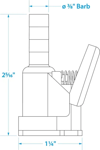 Miniatura 4 de Seachoice Manguera de conector de combustible para Evinrude/Johnson, hembra, 3/8 pulg