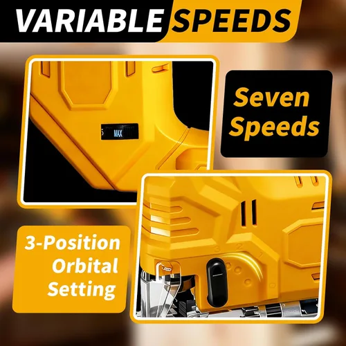 Miniatura 7 de Sierra de calar sin escobillas compatible con batería Dewalt de 20 V (sin batería), rompecabezas inalámbrico con bolsa de herramientas, velocidad