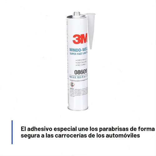 Miniatura 5 de 3M 08609 - Adhesivo de uretano para parabrisas Window-Weld súper rápido, sellador de vidrio automotriz de alta resistencia y curado rápido de una