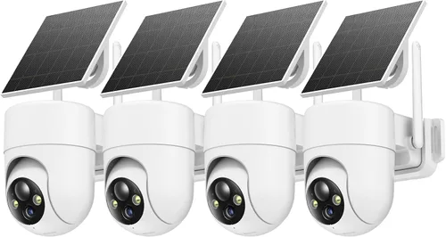 Miniatura 9 de Oculview Cámaras de seguridad solar 2K inalámbricas para exteriores, 2 cámaras inalámbricas para exteriores con visión de 360°, cámaras