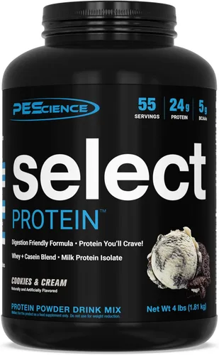 Miniatura 21 de PEScience Select Protein Powder, mezcla de suero y caseína, proteína limpia en polvo para mujeres y hombres, baja en calorías, baja