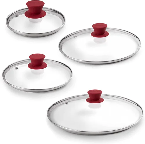 Miniatura 8 de Cuisinel Tapa de cristal – 6 pulgadas – Compatible con Lodge – Funda de repuesto templada totalmente montada – Apto para horno para sartenes – Para