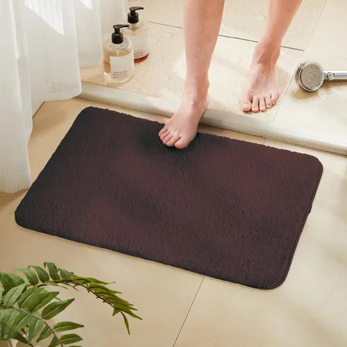Miniatura 15 de TECHMILLY Alfombras Corredoras de Baño Super Suaves Peludas, Alfombras de Baño de Microfibra Gruesas Antideslizantes Absorbentes, Tapete de Baño