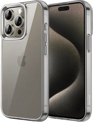 Miniatura 16 de JETech - Funda para iPhone 15 de 15,5 cm, cubierta antiamarilleo a prueba de golpes, parte trasera transparente antiarañazos (negro)