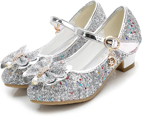 Miniatura 4 de Cadidi Dinos Zapatos de vestir para niñas, zapatos de fiesta de boda, zapatos de tacón Mary Jane Princesa (bebéniño pequeñoniño grande)