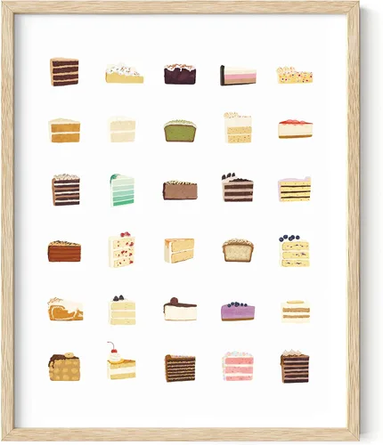 Miniatura 36 de HAUS AND HUES Fruit Art - Imagen de melocotón, decoración de pared de cocina, impresión de baño (marco beige, 24 x 36)