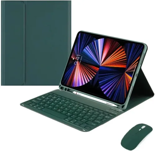 Funda de teclado para Samsung Galaxy Tab A8 10.5 pulgadas SM-X200/X205/X207, funda con teclado y ratón, estuche con soporte para lápices, soporte