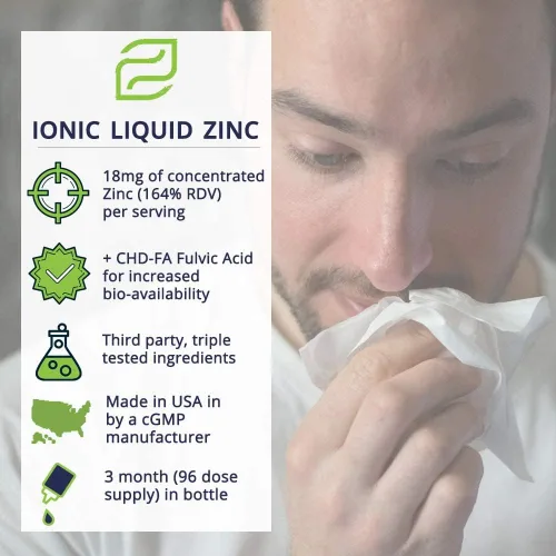 Miniatura 4 de Zinc iónico líquido Suministro para 96 días Fomenta la piel clara Energía sostenida Apoyo inflamatorio natural