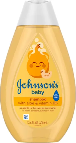 Champú Johnson's Baby con aloe vera y vitamina B5, sin lágrimas, Esenciales para recién nacidos, Sin parabenos ni sulfatos añadidos, Hipoalergénico,