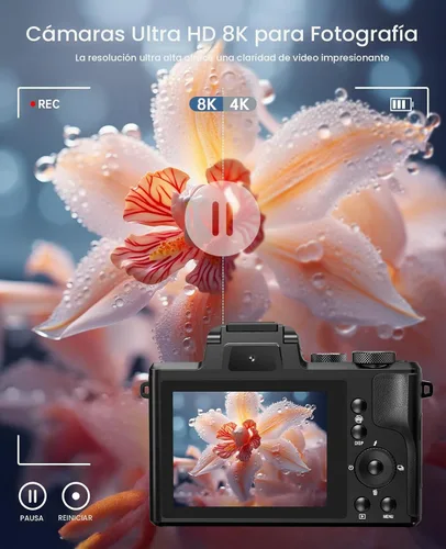 Miniatura 2 de XNSIAKXA - Cámaras digitales 8K para fotografía con enfoque automático de 88 MP, WiFi, zoom digital 16X, cámara de fotografía profesional con lente