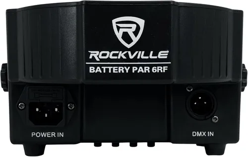 Miniatura 6 de Rockville Paquete Par de Baterías 6RF Negro, 8 Luces de Lavado Recargables+Estuche RGBWA+UV, DMX inalámbrico, control remoto RF, batería de 15