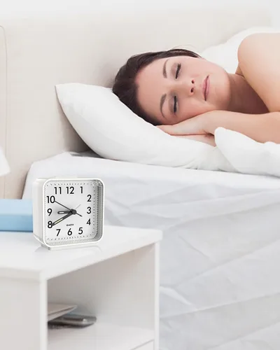 Miniatura 7 de AMIR Reloj Analógico Silencioso Sin Tic Tac Pequeño, Para Viajar con Función de Repetición y Luz, Sonidos de Tono Ascendente, Reloj de Alarma Fuerte