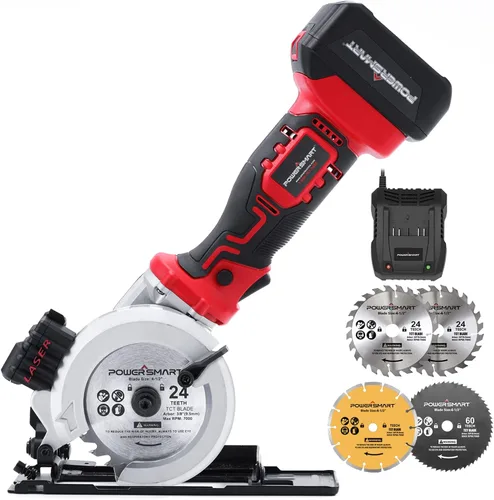 Miniatura 8 de PowerSmart PS4015 - Sierra circular eléctrica de 14 amperios, 5800 RPM, con hoja de 7-1/4 pulgadas