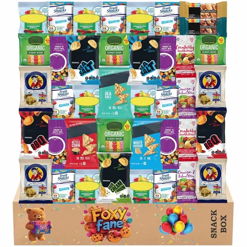 Miniatura 6 de Foxy Fane Caja de aperitivos saludables sin gluten de 40 unidades – Paquete de regalo premium para vacaciones, Navidad y Año Nuevo lleno de papas