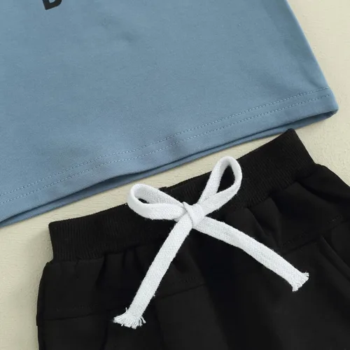Miniatura 27 de Conjunto de camiseta de manga corta para bebé niño y niña, camiseta de manga corta, pantalones cortos casuales, ropa para recién nacidos, 6, 12, 18