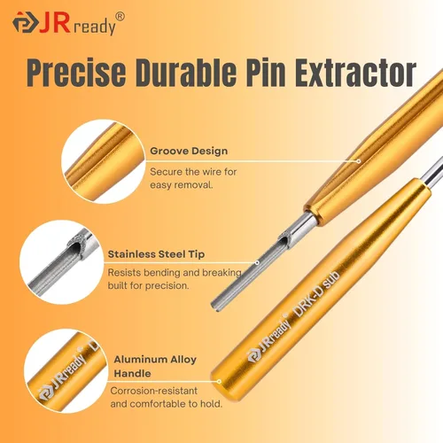 Miniatura 4 de JRready ST6579 DB9 Terminales de crimpado chapados en oro DB9 Conectores Herramienta de extracción de pines DRK-D Sub Inserción Extracción