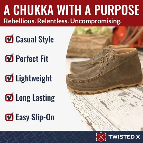 Miniatura 5 de Twisted X Chukka - Zapatos de conducción para mujer, Bombardeo