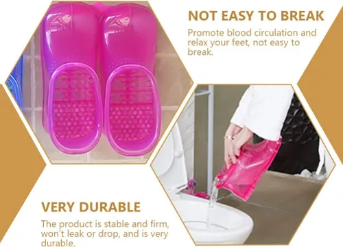 Miniatura 8 de HEALLILY Zapatos de baño de pies, botas portátiles para remojar pies con suela antideslizante, gran capacidad, cubo de spa para uso doméstico
