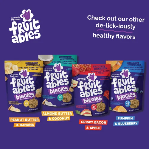 Miniatura 10 de Fruitables Biggies Galletas para Perros, Golosinas de Calabaza para Perros, Galletas Saludables para Perros, Golosinas Crujientes, Sin Trigo, Maíz