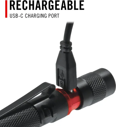Miniatura 4 de COAST HP3R - Linterna LED recargable de 500 lúmenes con enfoque giratorio, color negro
