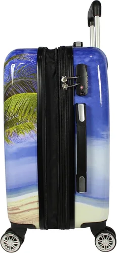 Miniatura 8 de World Traveler Palm Tree Hardside - Juego de equipaje giratorio de 2 piezas, tamaño único, Palm Tree, Juego de equipaje giratorio de mano de 2