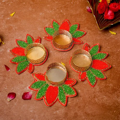 Miniatura 12 de Portavelas decorativo a granel para decoración Diya Diwali, Diosa Ganesh Chaturthi, portavelas decorativo para festivales de la India, Diwali, boda