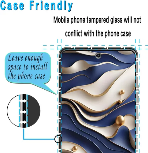 Miniatura 4 de Slanku Paquete de 3 protectores de pantalla para Motorola Moto G Power 2026, vidrio templado, dureza 9H, sensibilidad táctil, resistente a