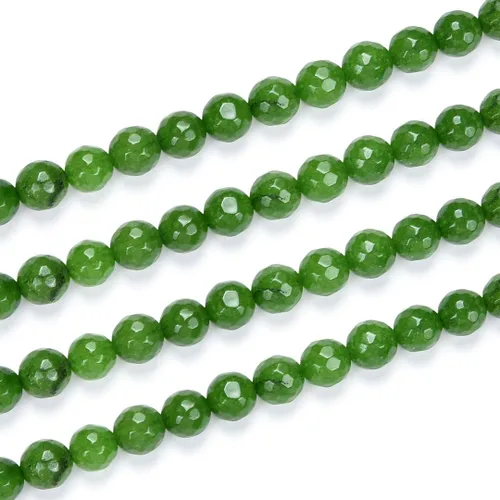 Miniatura 11 de Adabele GH-E10 - 120 piedras preciosas curativas de jade verde esmeralda natural de 0.236 pulgadas (0.236 in), cuentas sueltas redondas facetadas